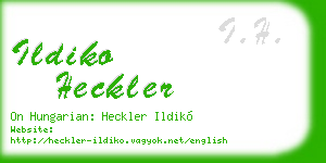 ildiko heckler business card